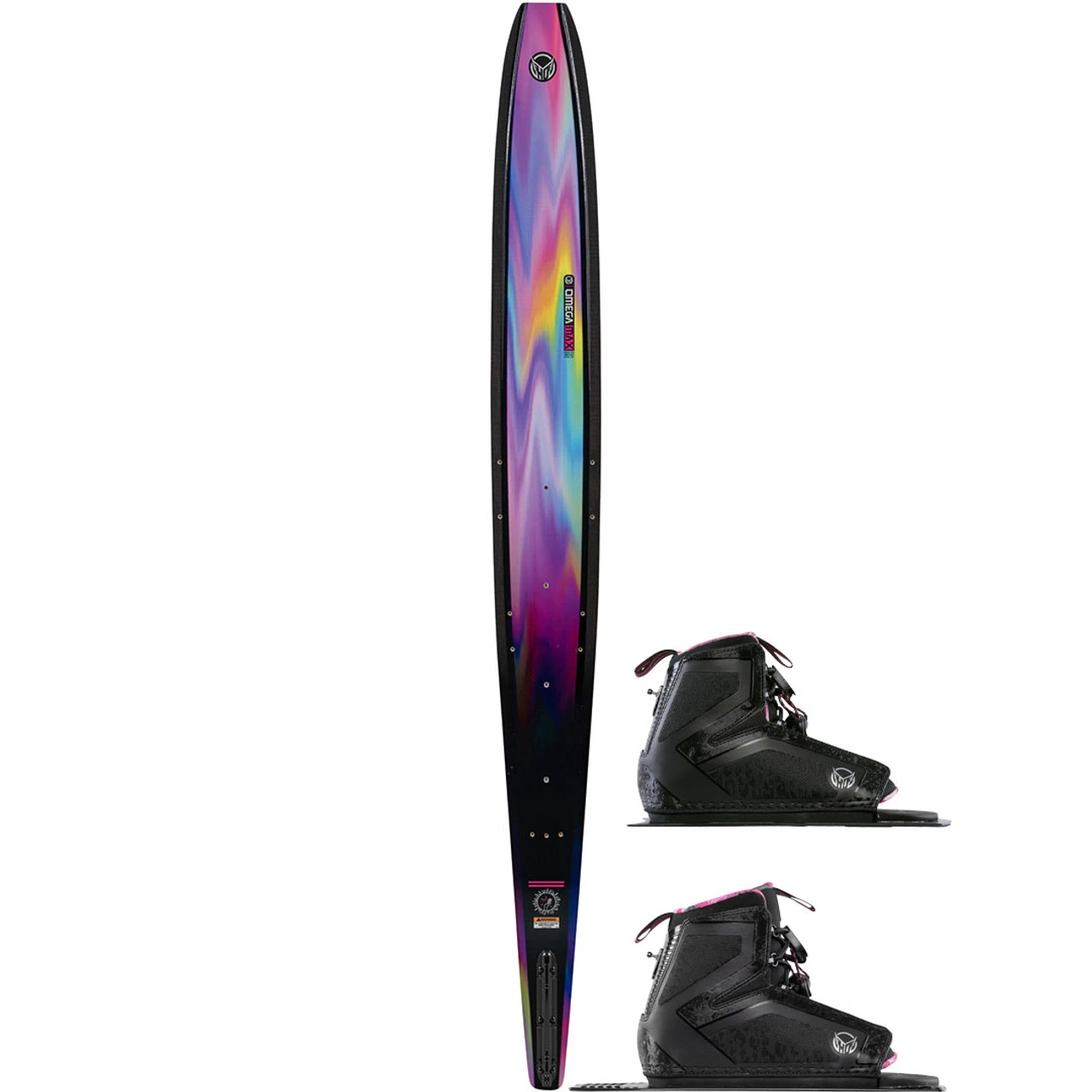 HO Women's Carbon Omega Max Water Ski W/ Double Women's Stance 110 Bindings - 2023 1 HO Women's Carbon Omega Max Water Ski W/ Double Women's Stance 110 Bindings - 2023
