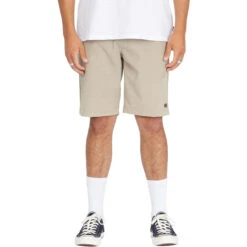Billabong Crossfire Slub Submersible Shorts 21" -Radar Shop Billabong Crossfire Slub Hybrid Boardshorts Light Khaki Secondary 1 44435.1674852632
