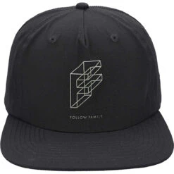 Follow Formless Cap - Black -Radar Shop Follow Formless Cap Hat Black Front 01334.1678474062