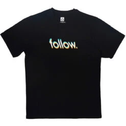 Follow Glitch Tee - Black