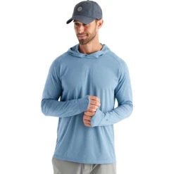 Free Fly Men's Clearwater Hoodie - Blue Fog