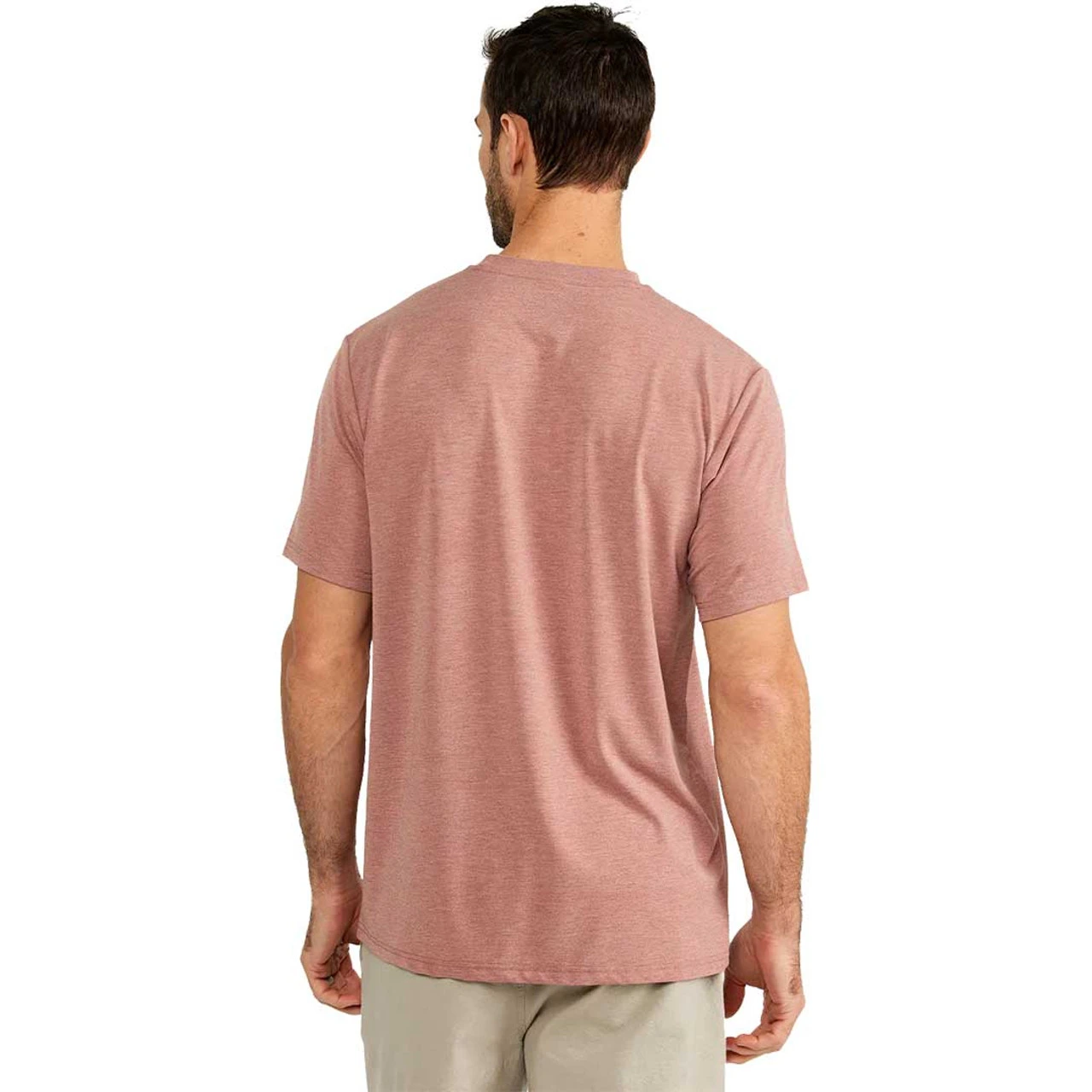 Free Fly Men's Bamboo Flex Pocket Tee - Heather Brick 2 Free Fly Men's Bamboo Flex Pocket Tee - Heather Brick - Image 2