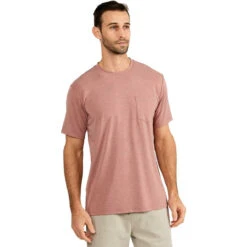 Best Seller 1 Free Fly Men's Bamboo Flex Pocket Tee - Heather Brick