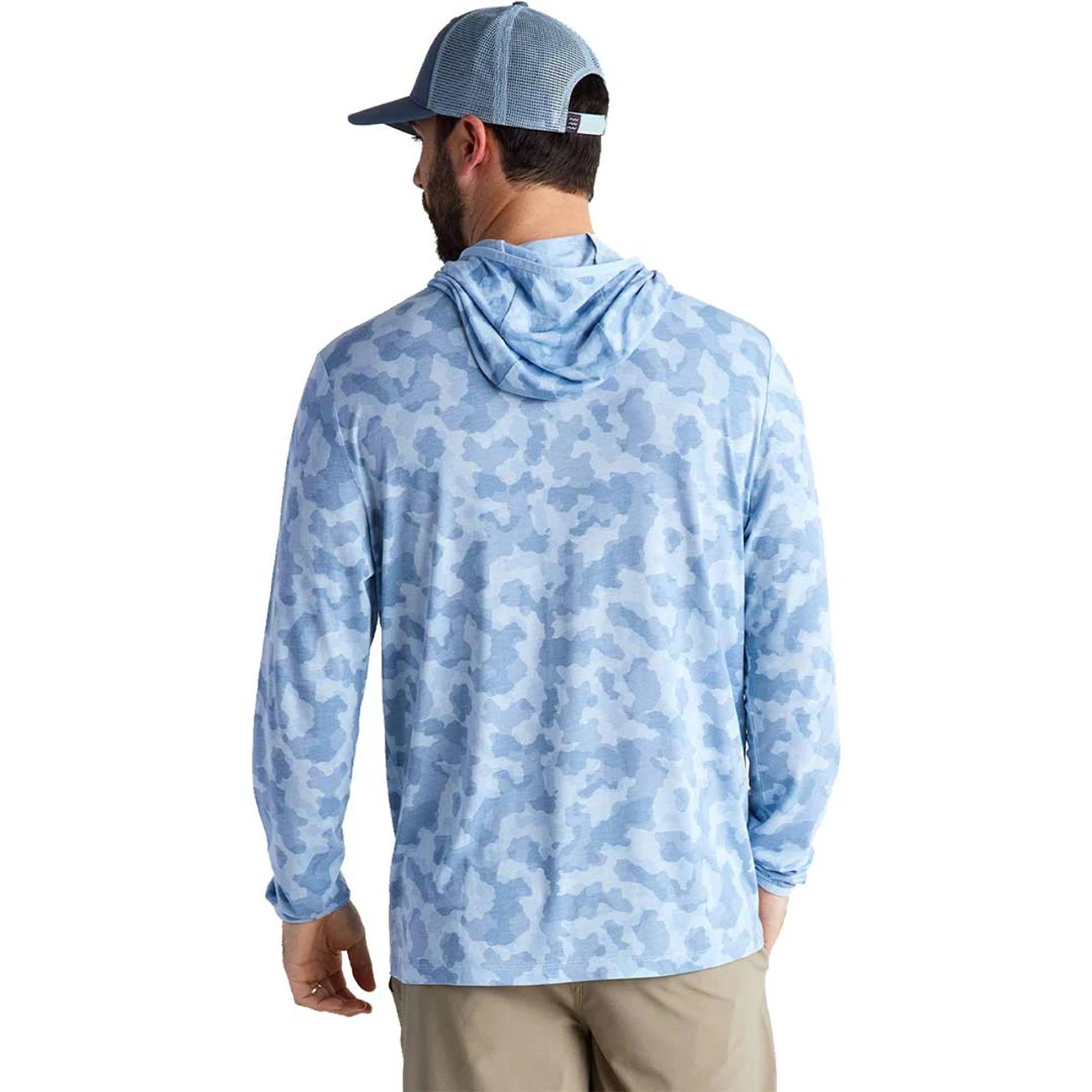 Free Fly Men's Bamboo Lightweight Hoodie - Clearwater Camo 3 Free Fly Men's Bamboo Lightweight Hoodie - Clearwater Camo - Image 3