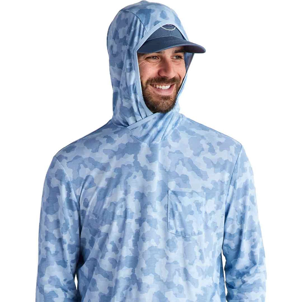 Free Fly Men's Bamboo Lightweight Hoodie - Clearwater Camo 2 Free Fly Men's Bamboo Lightweight Hoodie - Clearwater Camo - Image 2