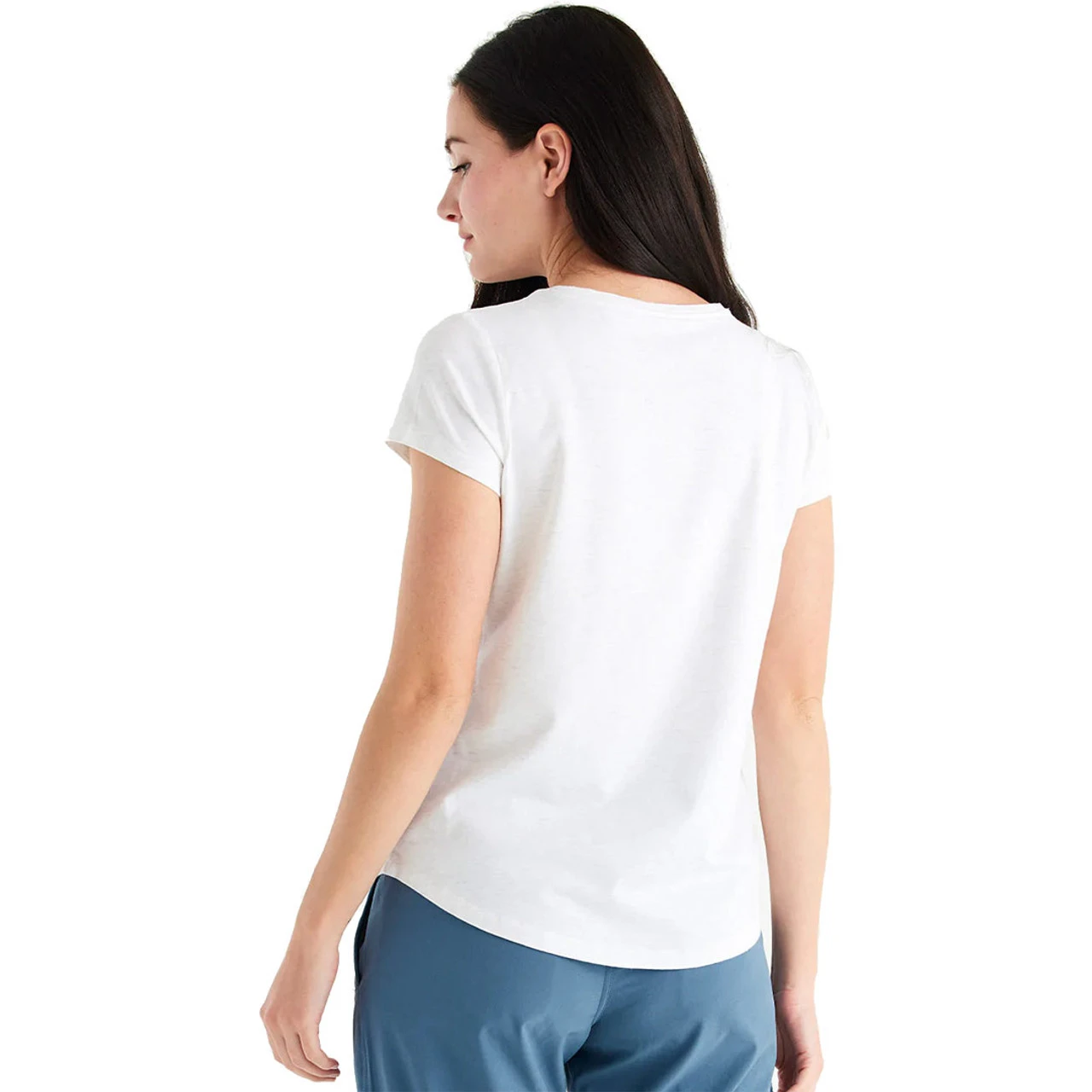 Free Fly Women's Bamboo Current Tee - Heather Bright White 2 Free Fly Women's Bamboo Current Tee - Heather Bright White - Image 2