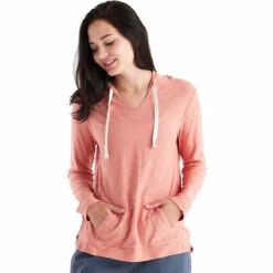 Best Seller 7 Free Fly Women's Bamboo Slub Hoodie - Bright Clay