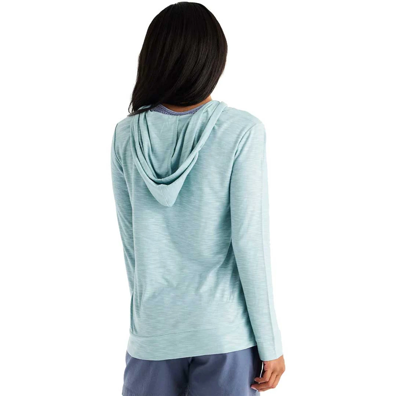 Free Fly Women's Bamboo Slub Hoodie - Ocean Mist 2 Free Fly Women's Bamboo Slub Hoodie - Ocean Mist - Image 2