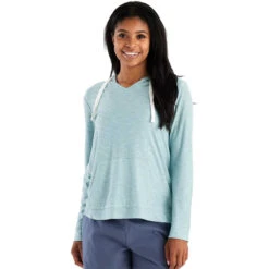 Free Fly Women's Bamboo Slub Hoodie - Ocean Mist