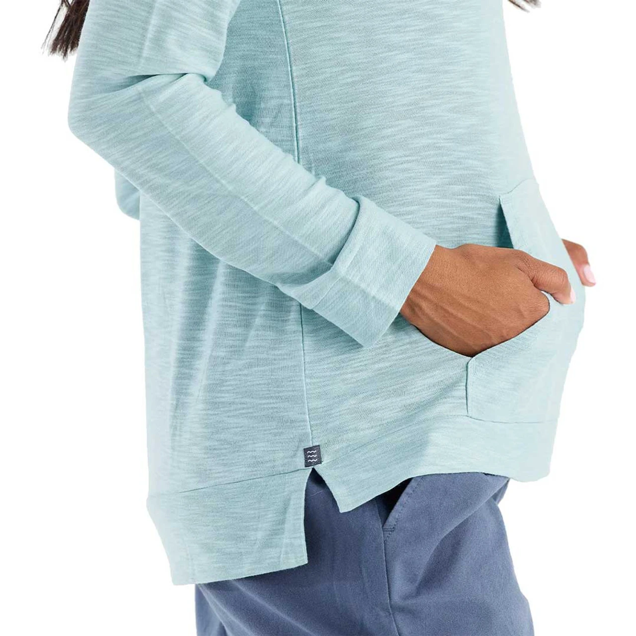 Free Fly Women's Bamboo Slub Hoodie - Ocean Mist 3 Free Fly Women's Bamboo Slub Hoodie - Ocean Mist - Image 3