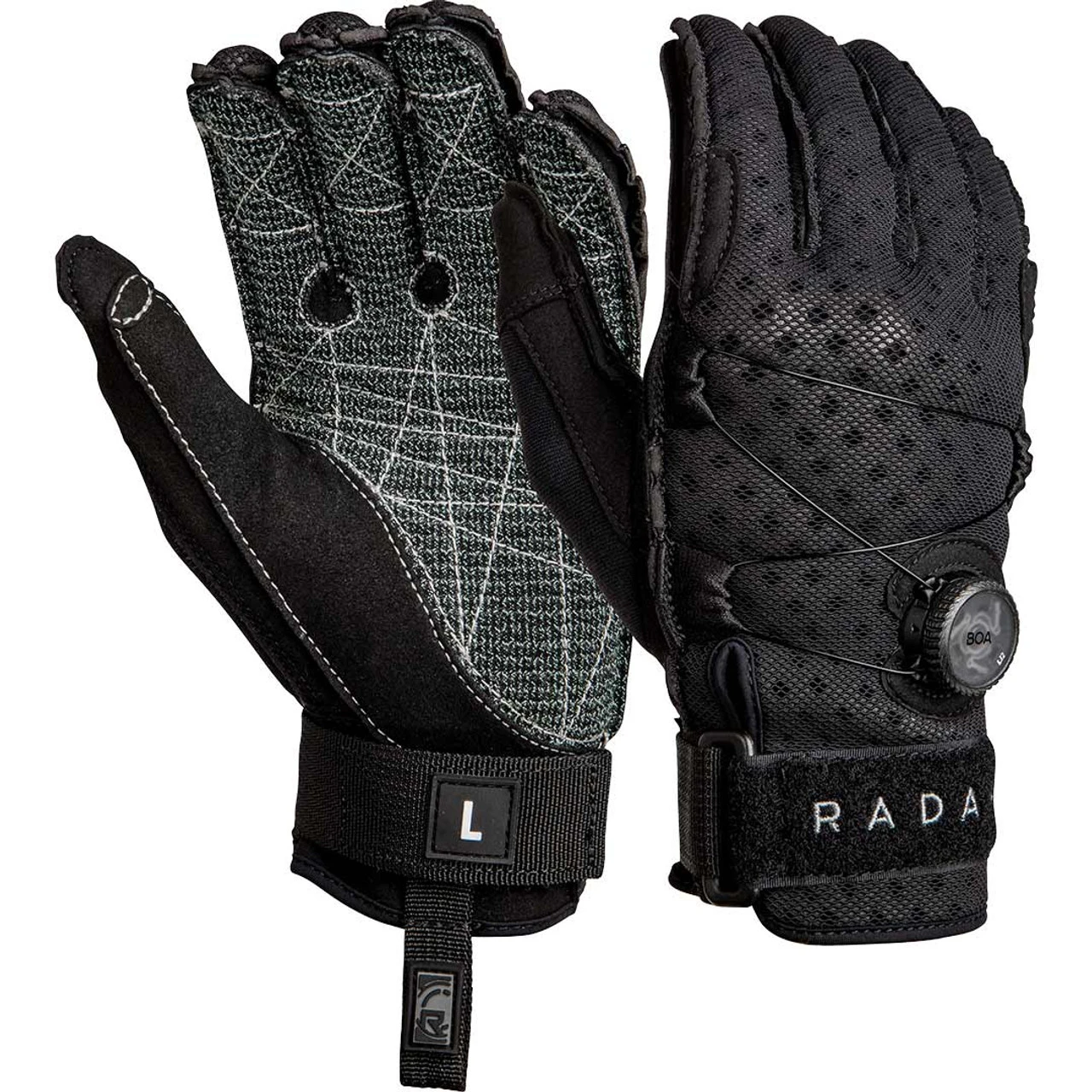 Radar Vapor Boa-K Inside-Out Water Ski Gloves - Black 1 Radar Vapor Boa-K Inside-Out Water Ski Gloves - Black