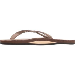 Front Page 22 Front Page -Radar Shop Rainbow Flirty Braidy Ladies Single Layer Leather Sandal Arch Support Dark Brown Left 38968.1656448198