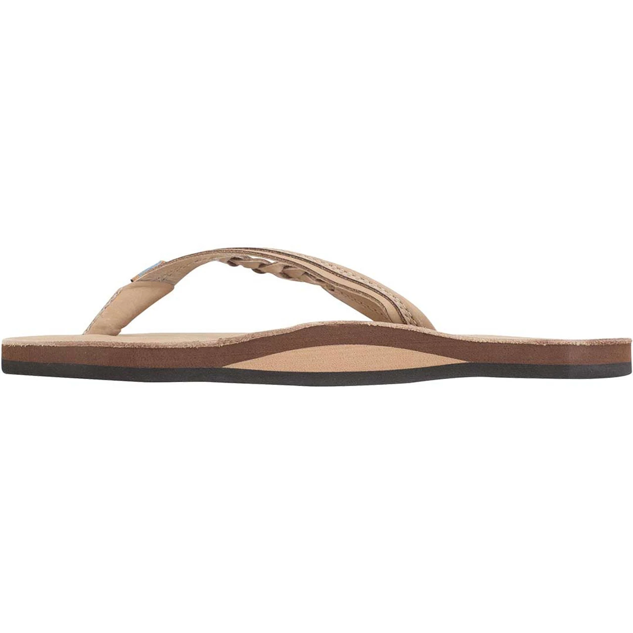 Rainbow Flirty Braidy Ladies Single Layer Premier Leather Sandal With Arch Support - Sierra Brown 2 Rainbow Flirty Braidy Ladies Single Layer Premier Leather Sandal With Arch Support - Sierra Brown - Image 2