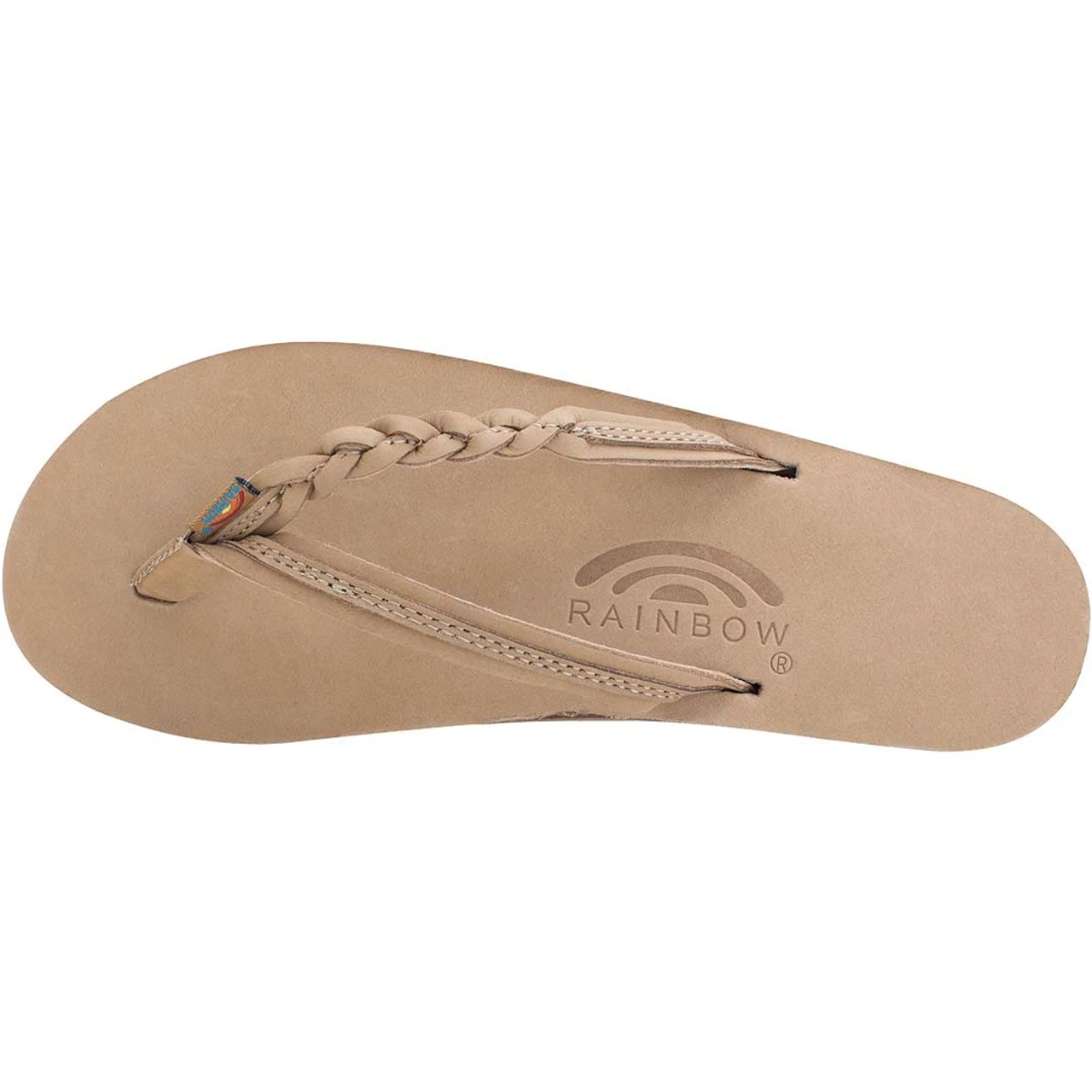 Rainbow Flirty Braidy Ladies Single Layer Premier Leather Sandal With Arch Support - Sierra Brown 3 Rainbow Flirty Braidy Ladies Single Layer Premier Leather Sandal With Arch Support - Sierra Brown - Image 3
