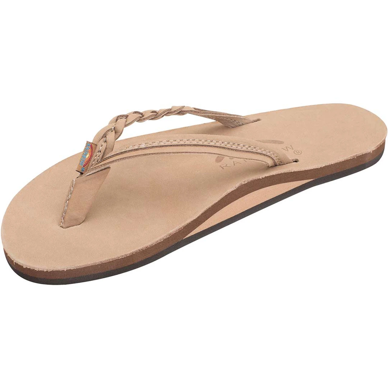 Rainbow Flirty Braidy Ladies Single Layer Premier Leather Sandal With Arch Support - Sierra Brown 1 Rainbow Flirty Braidy Ladies Single Layer Premier Leather Sandal With Arch Support - Sierra Brown