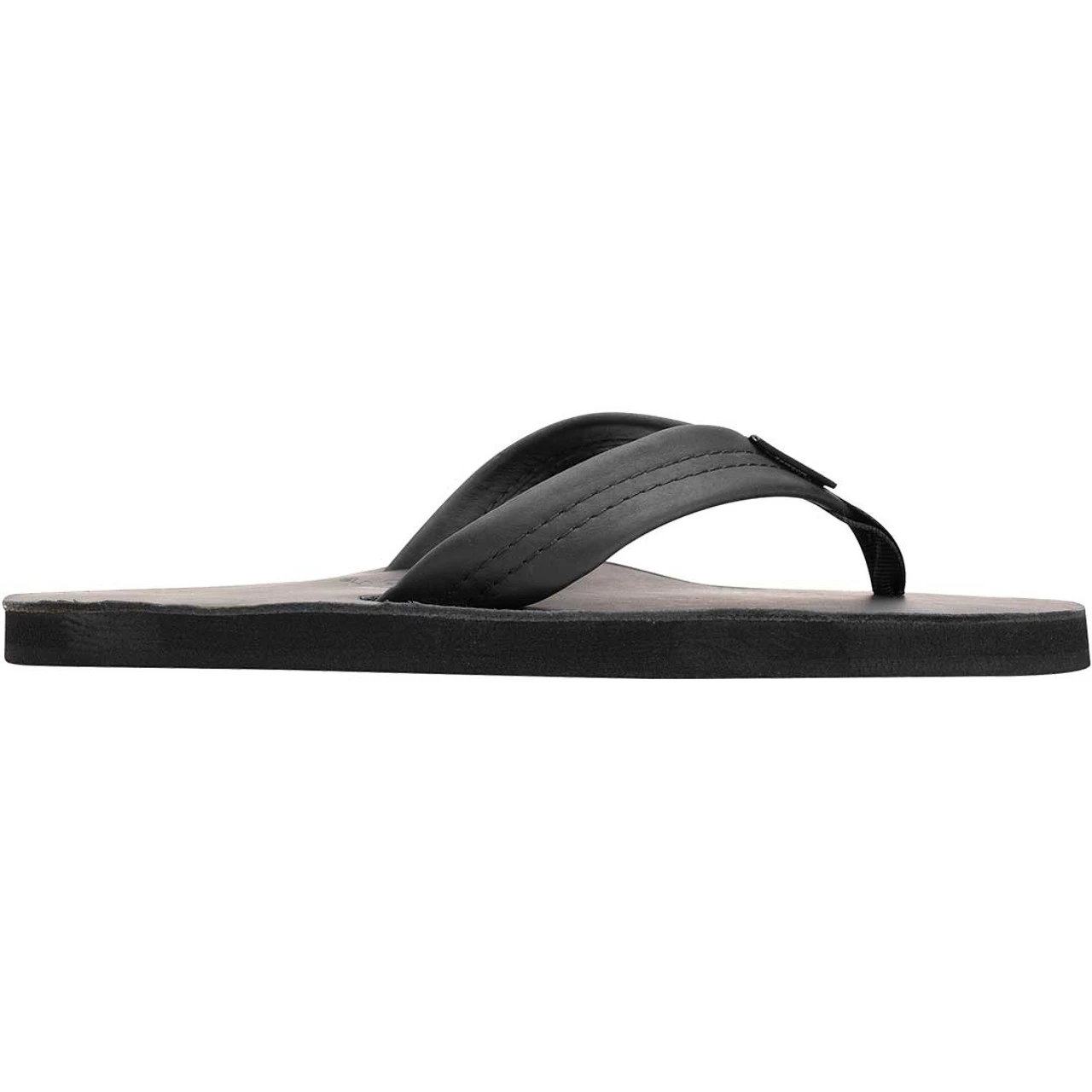 Rainbow Single Layer Classic Leather Sandal With Arch Support - Black 4 Rainbow Single Layer Classic Leather Sandal With Arch Support - Black - Image 4