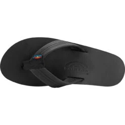 Rainbow Single Layer Classic Leather Sandal With Arch Support - Black 7 Rainbow Single Layer Classic Leather Sandal With Arch Support - Black -Radar Shop Rainbow Rainbow Single Layer Classic Leather with Arch Support 1 inch Strap Black top 43455.1656422550