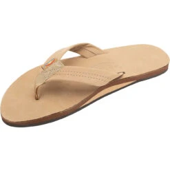 Rainbow Single Layer Premier Leather Sandal With Arch Support - Sierra Brown