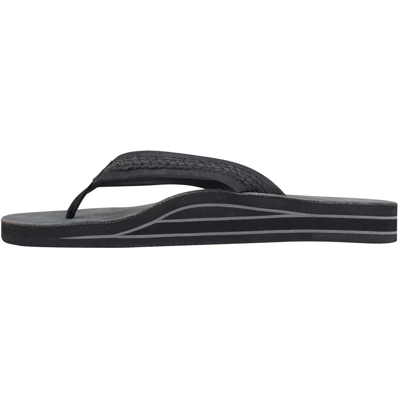 Rainbow Willow Ladies Double Layer Premier Leather Sandal With Arch Support - Black 2 Rainbow Willow Ladies Double Layer Premier Leather Sandal With Arch Support - Black - Image 2