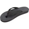 Rainbow Willow Ladies Double Layer Premier Leather Sandal With Arch Support - Black