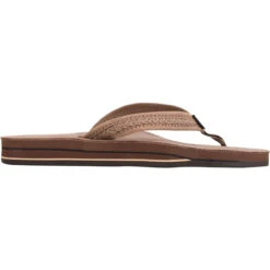 Rainbow Willow Ladies Double Layer Premier Leather Sandal With Arch Support - Dark Brown -Radar Shop Rainbow Willow Double Layer Arch Support Ladies Leather Sandal Dark Brown Right 04309.1656447445
